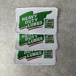 3x Vintage Castrol Heavy Duty Lubes Patch Embroidered Race Hat Jacket Shirt NOS